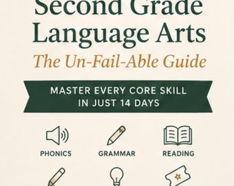 Second Grade Language Arts Curriculum | 14-Day Homeschool ELA Workbook (Printable PDF)