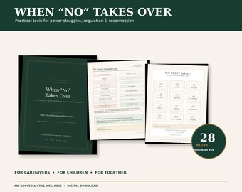 Oppositional Behavior Parenting Guide, Power Struggle & Regulation Tools, Printable PDF