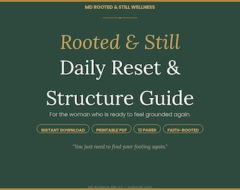 Daily Reset & Structure Guide | Printable Planner for Women | Morning Evening Routine | Instant Download PDF