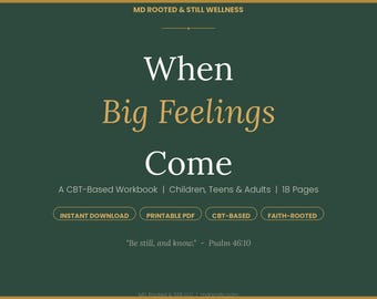 CBT Emotions Workbook for Kids, Teens, Adults | Anger Management (Printable PDF)