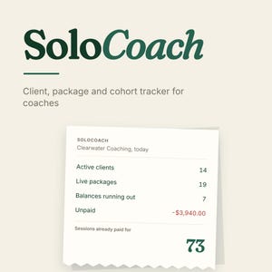 Coaching Client and Package Tracker | Session Balances, Cohorts, Attendance, Renewals | Offline App