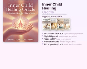 Inner Child Healing Oracle Deck — Reparenting Oracle PDF, Flipbook + Ritual Guide | Digital Download