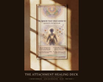 The Attachment Healing Oracle Deck — Wall Art Bundle, 30 Digital Prints for Framing + Interactive Frame Designer App with 100 Frames