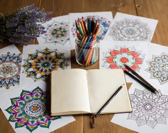 Harmony Mandalas Coloring Book for Adults 20 Intricate Printable Designs for Mindfulness Stress Relief Inner Peace Digital Download