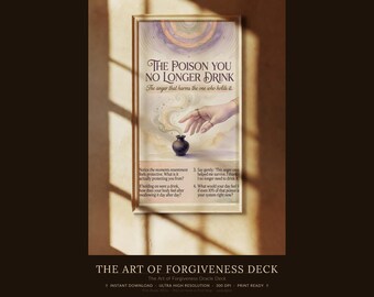 The Art of Forgiveness Oracle Deck — Wall Art Bundle, 30 Digital Prints for Framing + Interactive Frame Designer App with 100 Frames