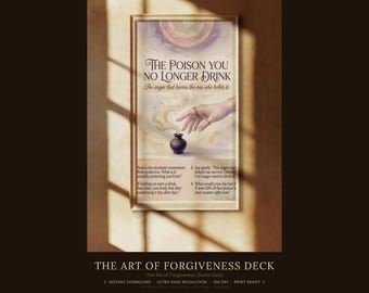 The Art of Forgiveness Oracle Deck — Wall Art Bundle, 30 Digital Prints for Framing + Interactive Frame Designer App with 100 Frames