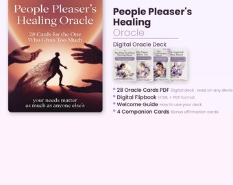 People Pleaser Healing Oracle Deck — Digital 28 Card Boundary & Self-Worth Deck, Instant Download PDF + Online Flipbook