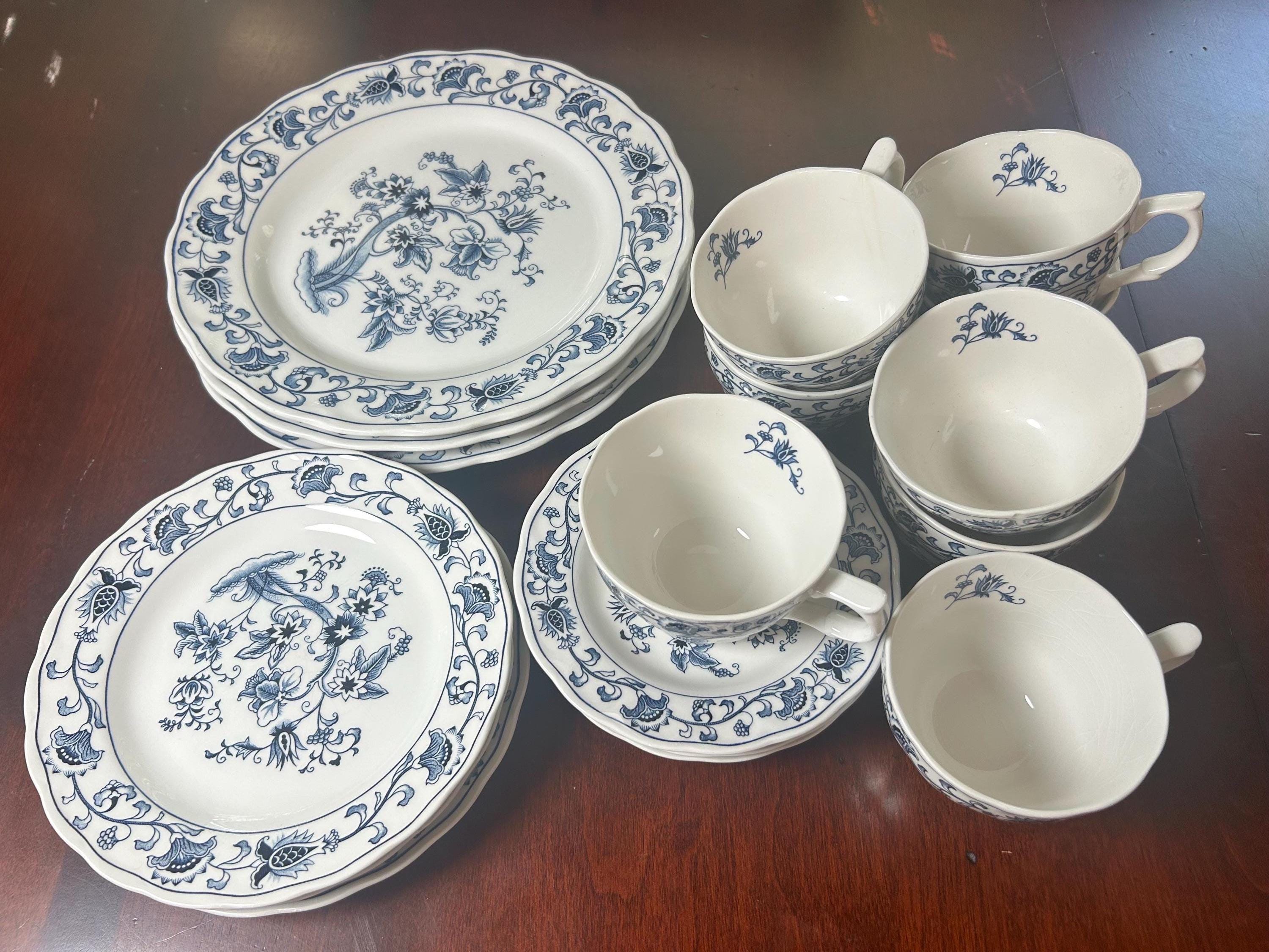 Blue China Dinnerware Set - Etsy