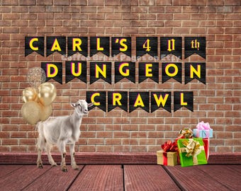 Anpassbares Party Banner DCC inspiriertes Dungeon Thema