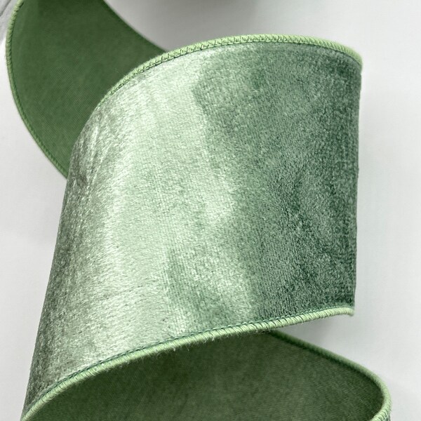 Green Velvet Ribbon - Etsy