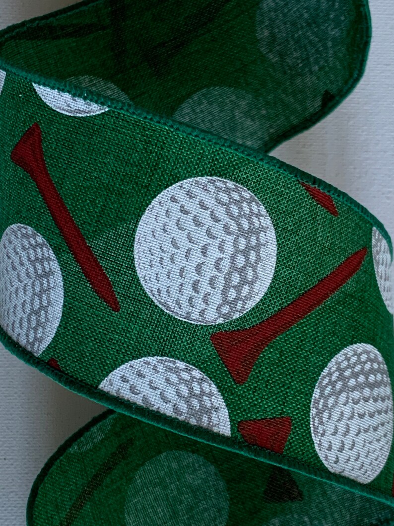 2.5 Golf Ribbon Golfers Ribbon Golf Balls and Tees Etsy