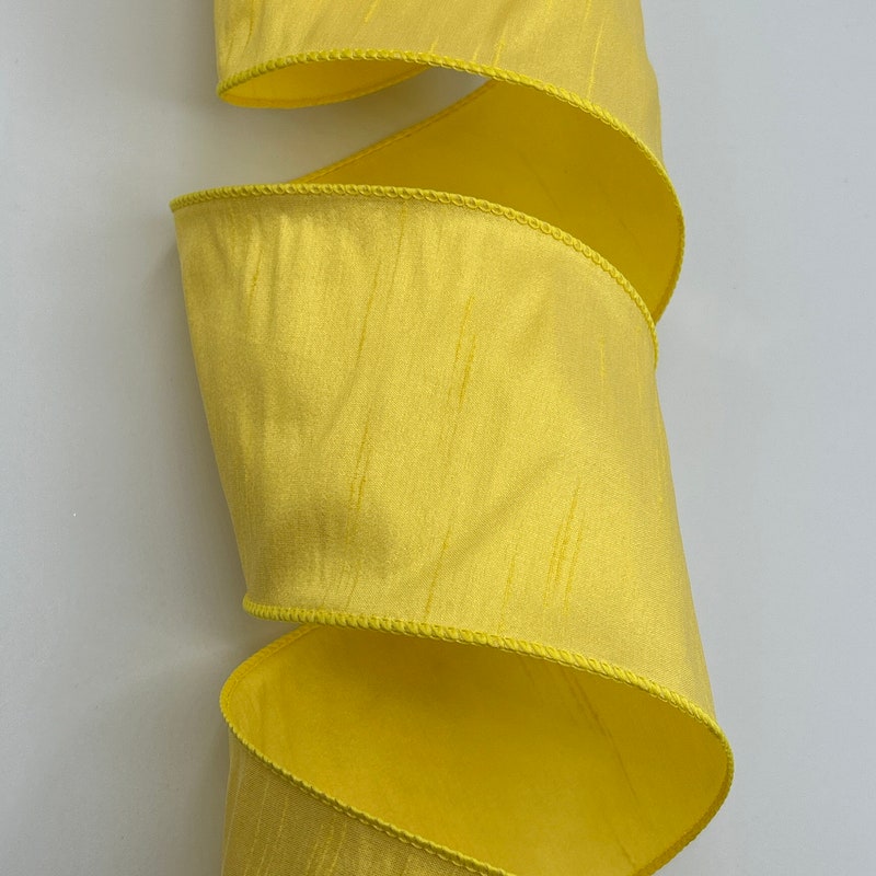 4” Yellow Wired Ribbon - Etsy