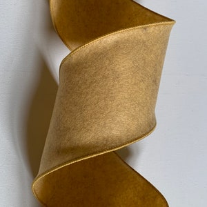 4&quot; Felt Alpine Ribbon ~ Mustard ~ Gold ~ Wired Edges ~ d stevens ~ 10 Yard Roll