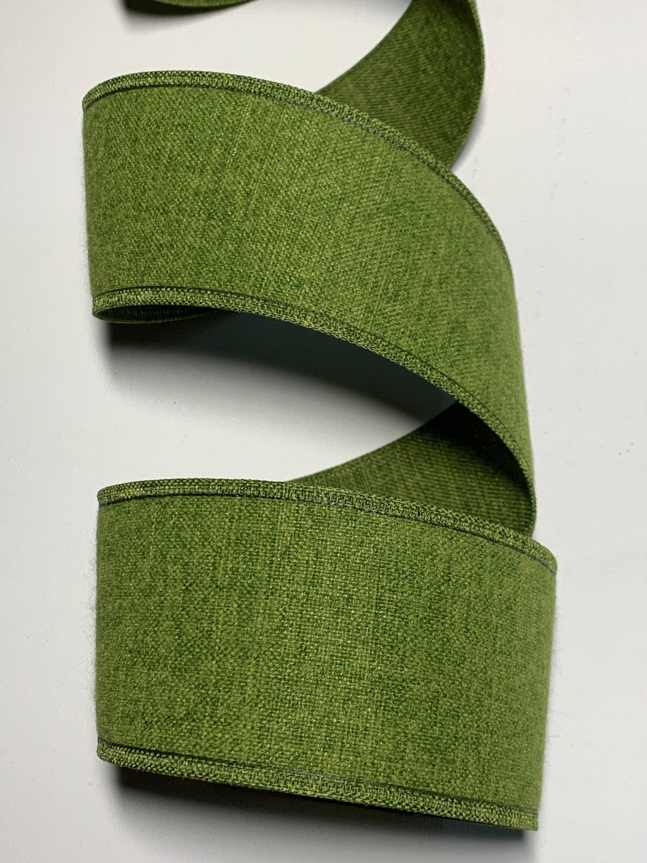 d. stevens LUXURY 2.5 x 10 YD Flannel Linen in Spruce Green Wired
