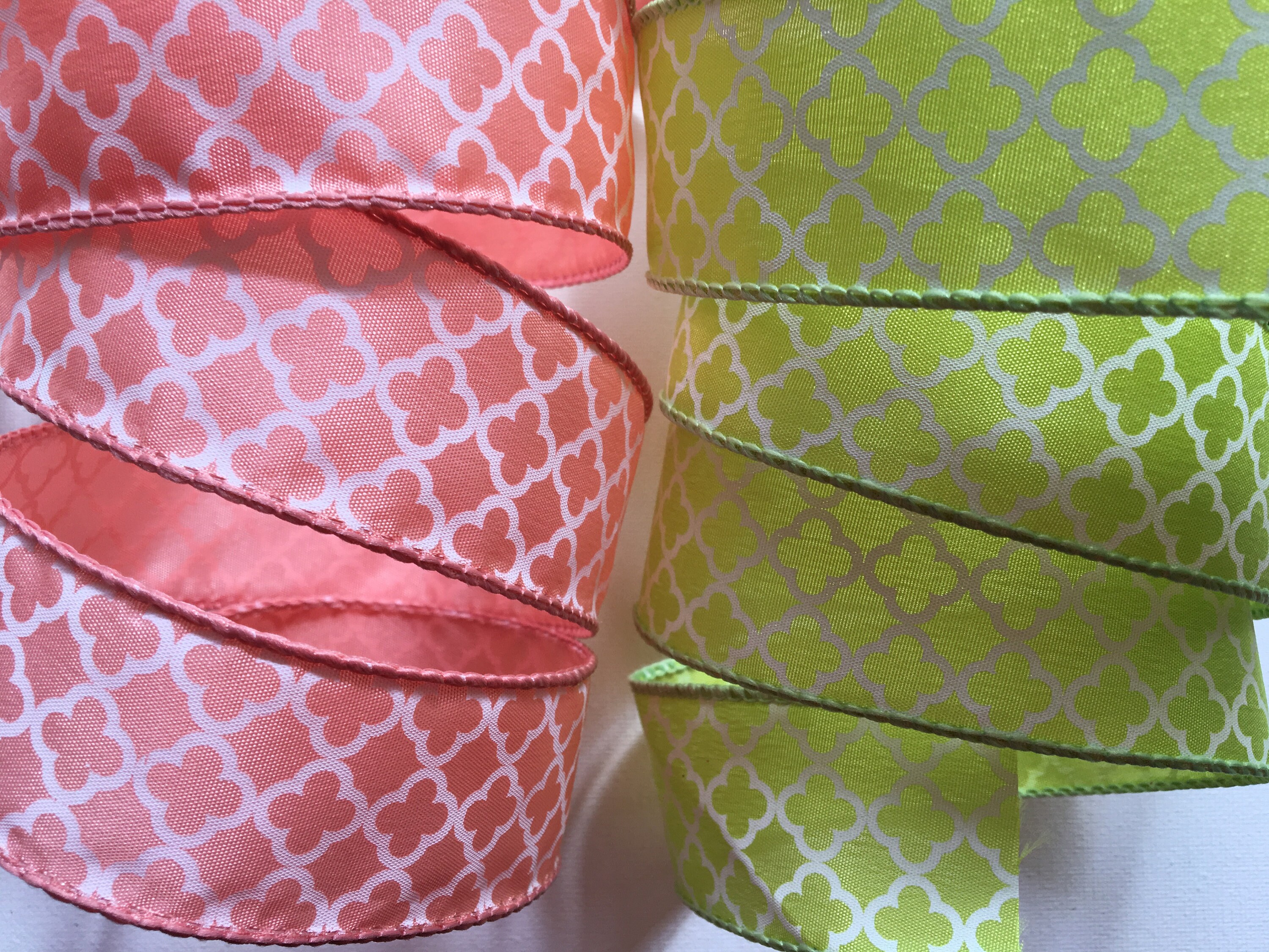 1.5 Light Green or Coral Spring Ribbon 5 Yards Etsy Australia