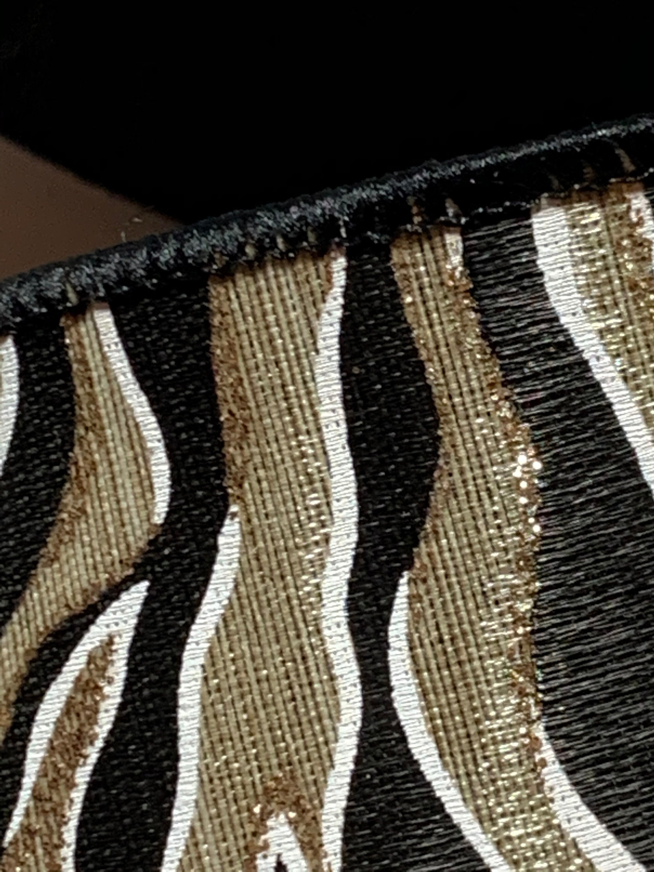 2.5 Glittered Zebra Striped Wired Ribbon Black and Etsy