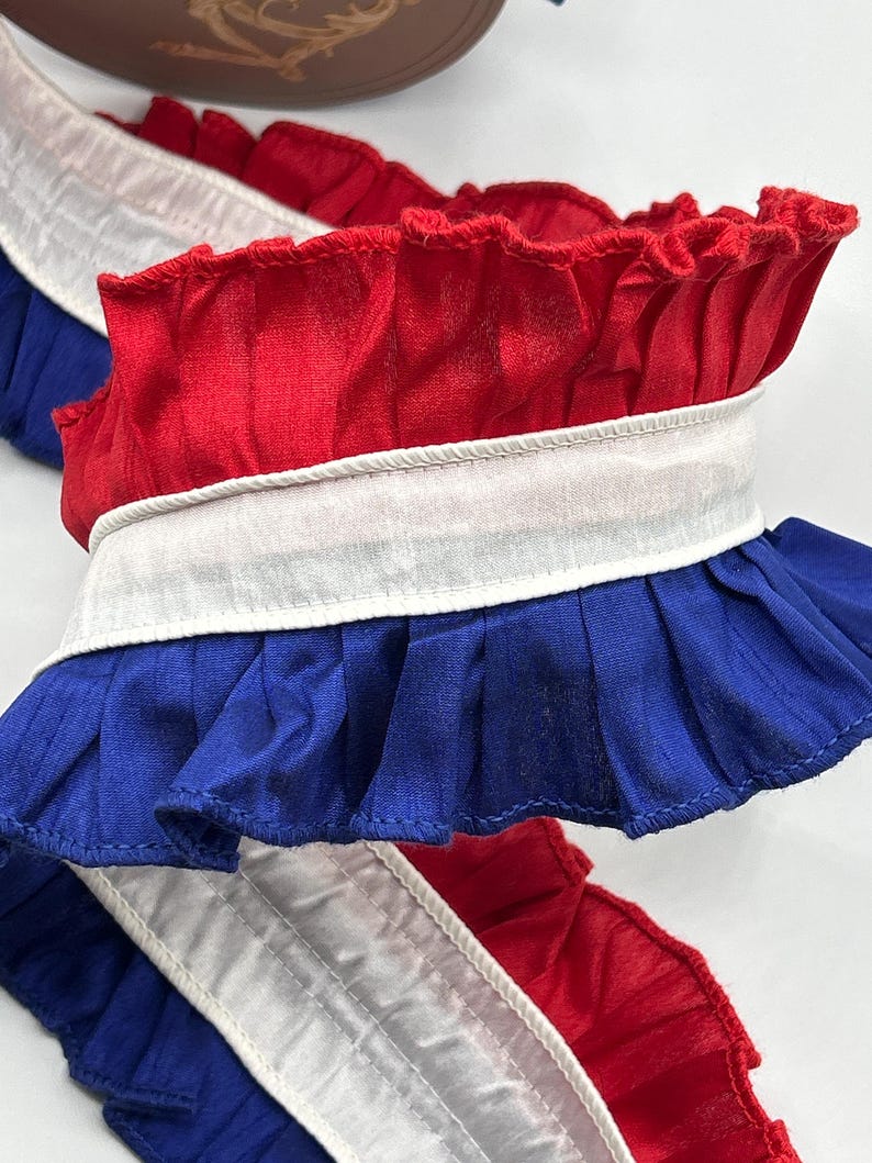White Red Ruffle Ribbon 4