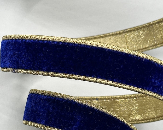 Royal Blue Velvet Wire Edge Christmas Bow 10 Color Options, Christmas Velvet Wreath Bow