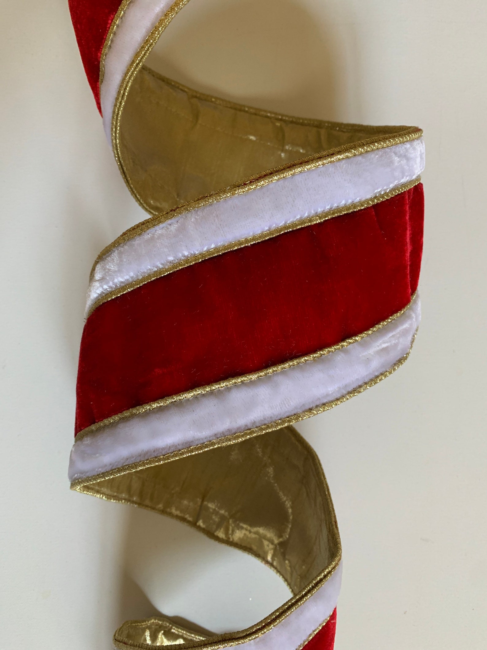 A Red Robe Ribbon 4 Santa's Robe Ribbon Red & White Velvet - Etsy
