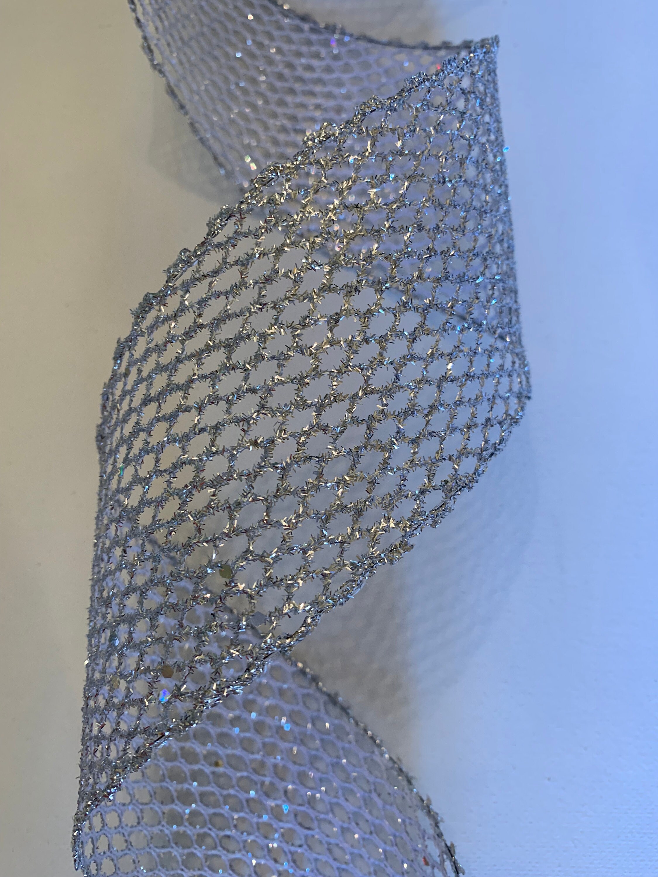 2.5 Wide Choice of Silver Metallic Ribbons Striation Etsy