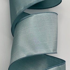 2.5&quot; or 4&quot; French Blue Taffeta Ribbon ~ Wired Edges ~ d stevens ~ 25 Yard Roll