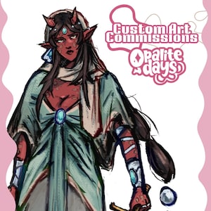 Custom Art Commissions, OC, Character, DnD, Visual Novel Sprite Art, Comic Page, Book Cover