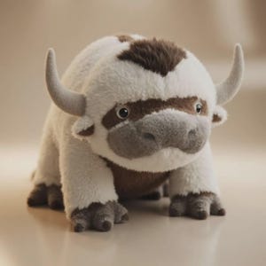 Peluche de bisonte del cielo / Peluche de criatura fantástica con cuernos, ideal para fans de la animación.