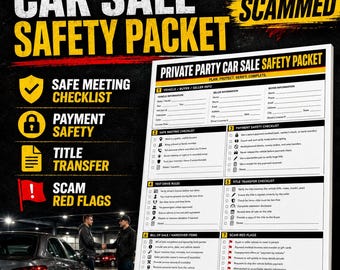 個人間自動車売買安全対策パック｜個人間で自動車を売買する際の注意点｜印刷可能なPDF｜即時ダウンロード