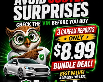3 CARFAX Style VIN Checks, Used Car Buyer Vehicle History Reports, Accident Title Salvage Mileage Check Before You Buy