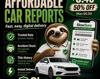 CARFAX Vehicle Report Style VIN Check, Used Car History Report, Accident Title Salvage Mileage Lookup