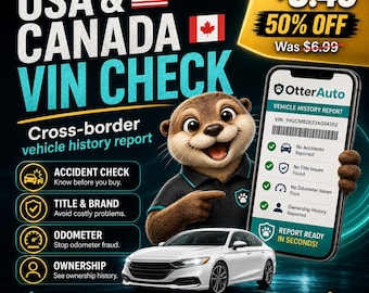 USA Canada VIN Check, CARFAX Style Vehicle History Report, Accident Title Mileage Lookup Fast Digital pdf