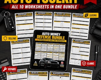 Car Buying Defense Bundle | 10 Worksheets + 6 Excel Calculators | Instant Download