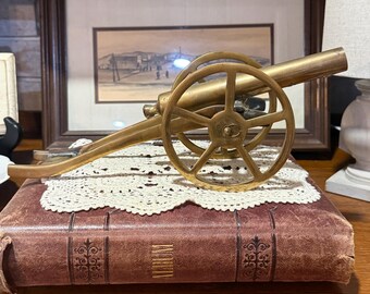 Solid brass cannon replica