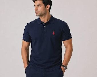 Polo de manga corta de corte clásico para hombre de Ralph Lauren, estilo de diseñador.