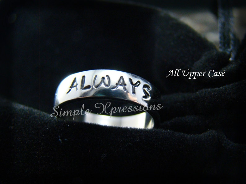 Spinner Ring Personalized Hand Stamped Spinner Ring with Brushed or Polished Finish image 2