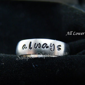Engraved Ring with Names 6mm Two Tone Stainless Steel Ring image 4