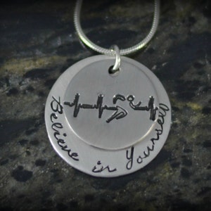 Believe in Yourself Personalized Runner Necklace - Inspirational Jewelry - Running Jewelry