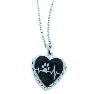 Heartbeat Paw Necklace