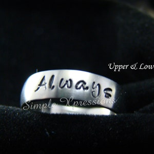 Spinner Ring Personalized Hand Stamped Spinner Ring with Brushed or Polished Finish image 3