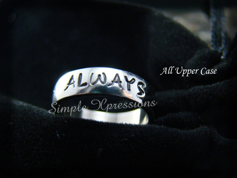 Engraved Ring with Names 6mm Two Tone Stainless Steel Ring image 2