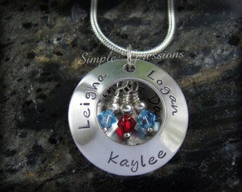 Custom Domed Locket Style Pendant Necklace - Perfect for Mother's or Grandmother's