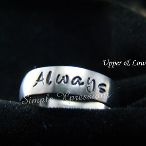 Engraved Ring with Names 6mm Two Tone Stainless Steel Ring image 3