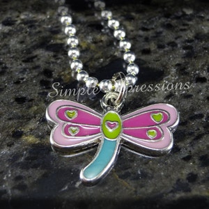 Children&#39;s Necklace - Enamel Dragonfly Necklace