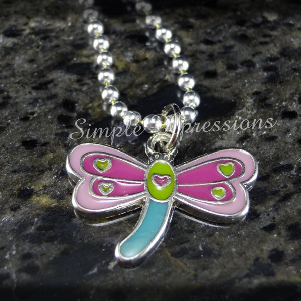 Children's Necklace - Enamel Dragonfly Necklace