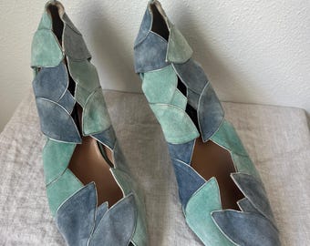 Maud Frizon Paris Samt-Pumps, mehrfarbig, Designer-Luxus, Größe 39