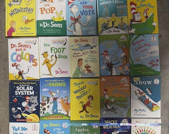 Dr. Seuss 20 Hardcover Books Set for Kids – Random Mixed Collection No Duplicates Reading Gift for Children
