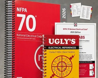 NFPA 70 2026 NEC Code Book + Ugly's Electrical Ref with Spiral + Index Tabs / nfpa 70 code book / nec code 2026