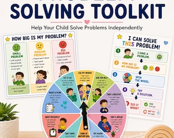Kids Problem Solving Toolkit | Solution Wheel, Social Skills Activities (Printable)