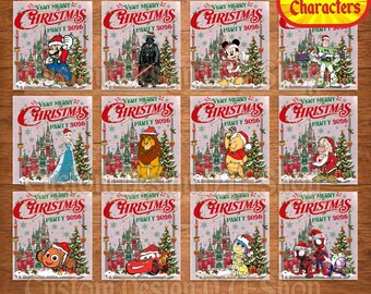 Disney Christmas Movie All Characters DTF Transfer, Frozen Star Wars Toy Story Heat Transfer, Marvel Spidey Mario Print