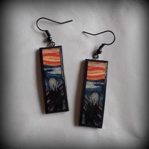 The Scream Earrings Edvard Munch Handmade Polymer Clay